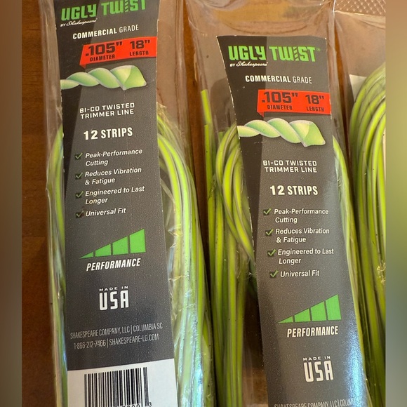 5 Shakespeare 0.105 x 18" Ugly Twist Strips 12-Pack Pre-cut Trimmer Line - Picture 3 of 3